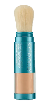 Showing powder makeup brush spf 50 shade medum