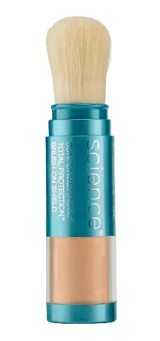 Showing powder makeup brush spf 50 shade medum