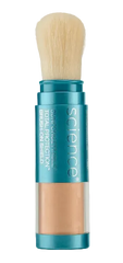 Showing powder makeup brush spf 50 shade medum