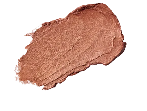 Bronze makeup swatch on a white background