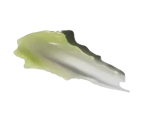 Green sample balm on a white background